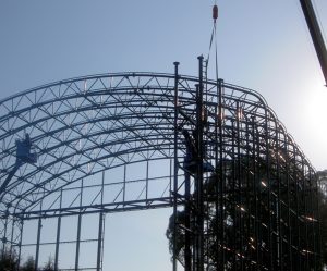 つくば宇宙センター展示館　現地建て方